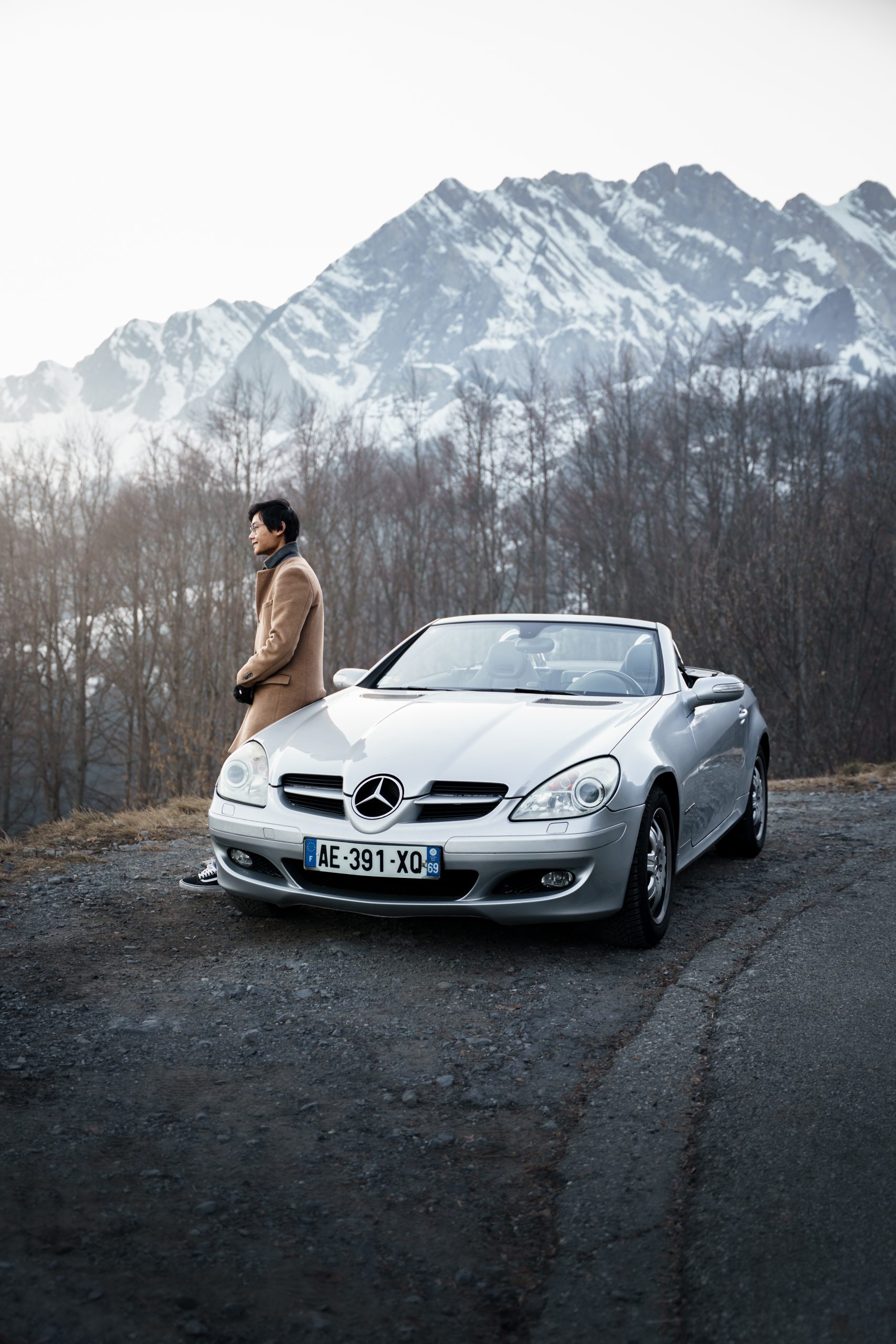 Tim Bourgeois Mercedes SLK200 Montagne Col Des Aravis Rhone Alpes Format Portrait Scaled