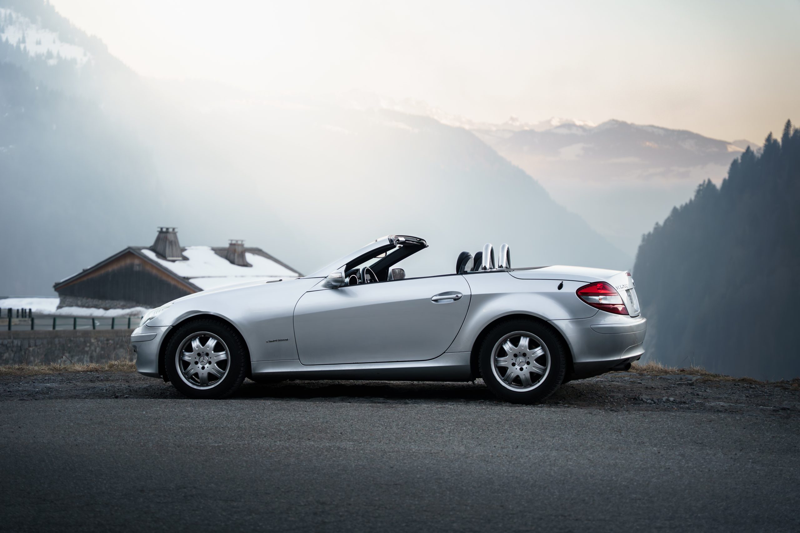 Cote Mercedes SLK200 Montagne Col Des Aravis Rhone Alpes Scaled